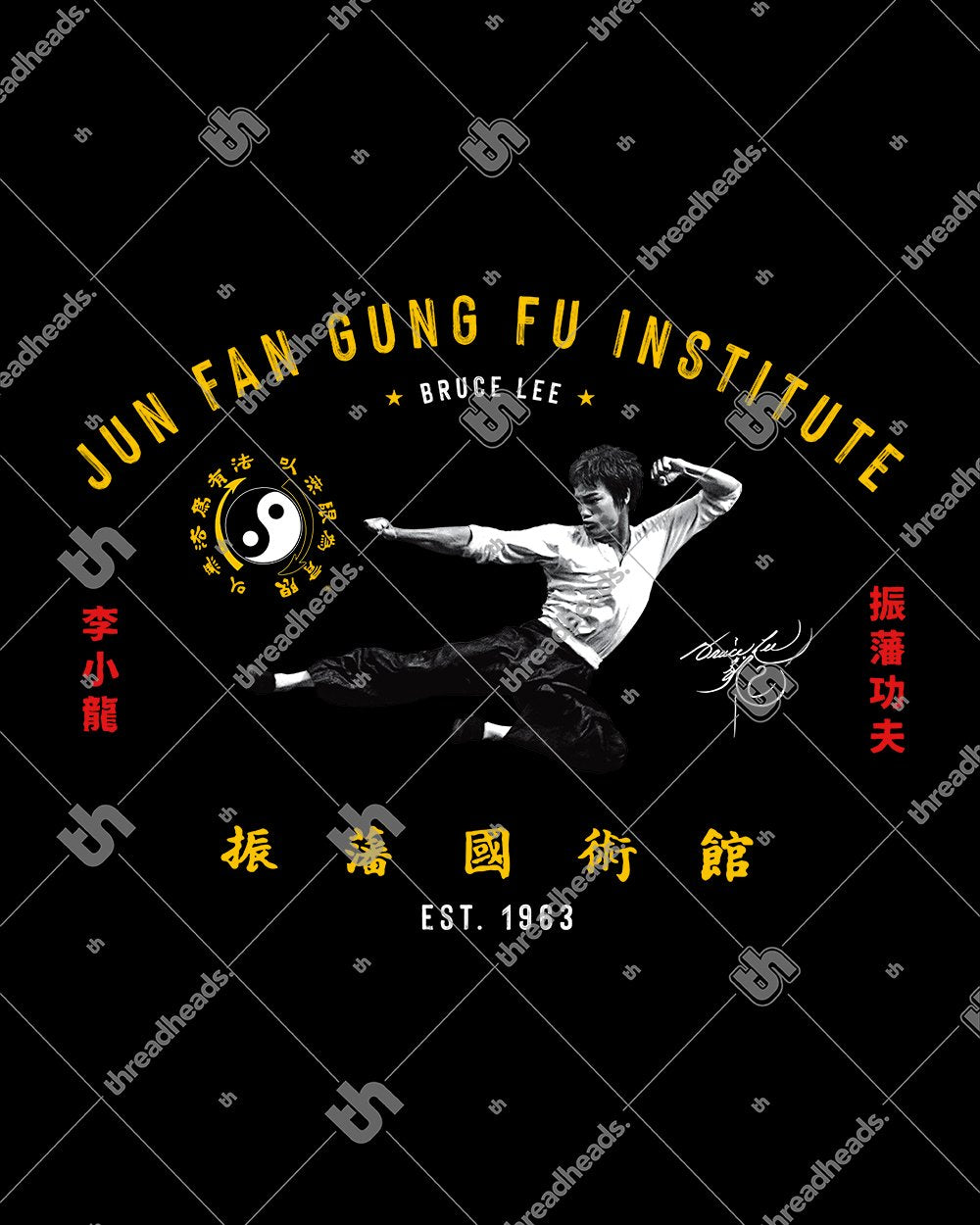Jun Fan Gung Fu Institute T-Shirt Australia Online #colour_black