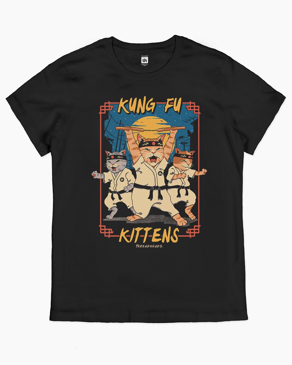 Kung Fu Kittens T-Shirt Australia Online #colour_black
