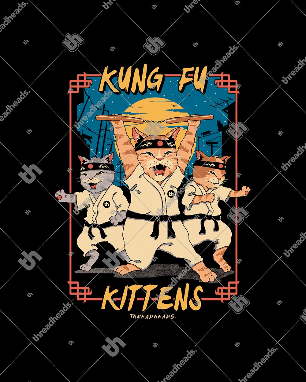Kung Fu Kittens Tank Australia Online #colour_black
