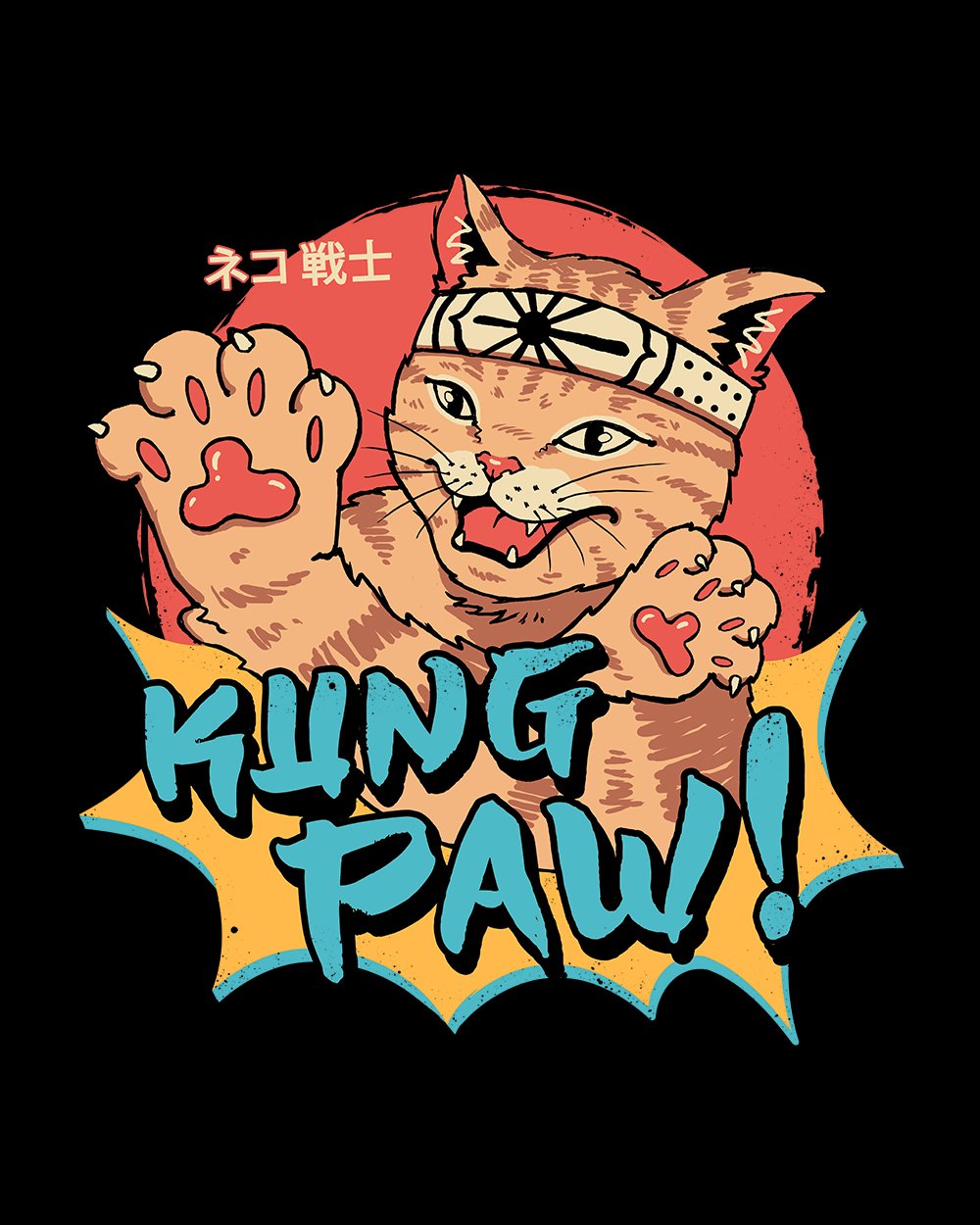 Kung Paw T-Shirt Australia Online #colour_black