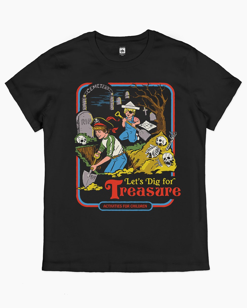 Let's Dig for Treasure T-Shirt Australia Online #colour_black