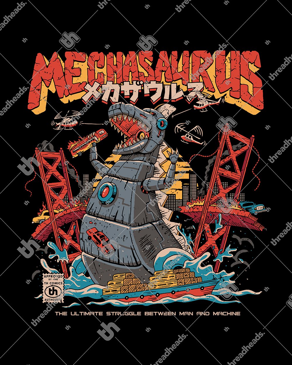 Mechasaurus T-Shirt Australia Online #colour_black