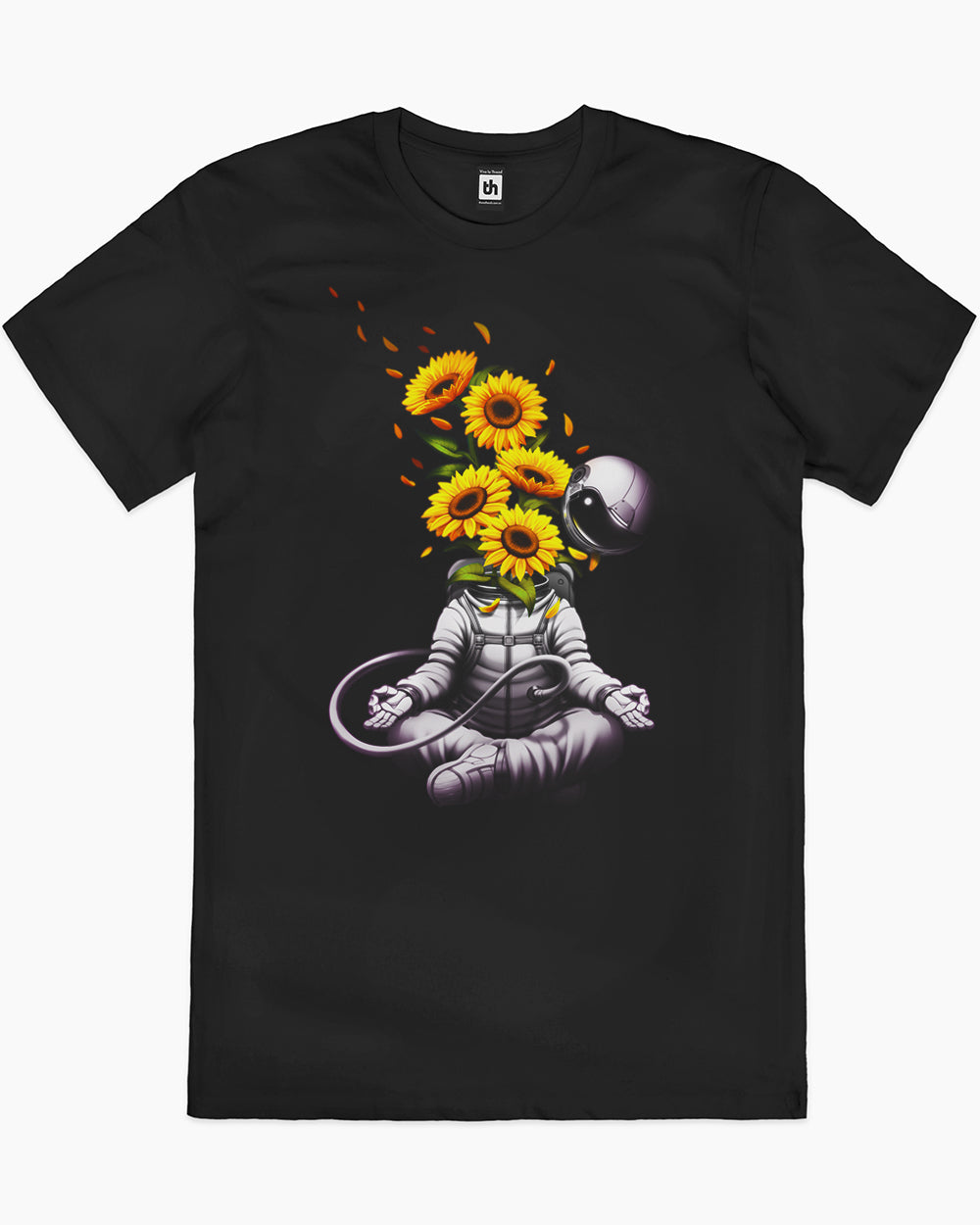 Meditation Astronaut Spring T-Shirt Australia Online #colour_black