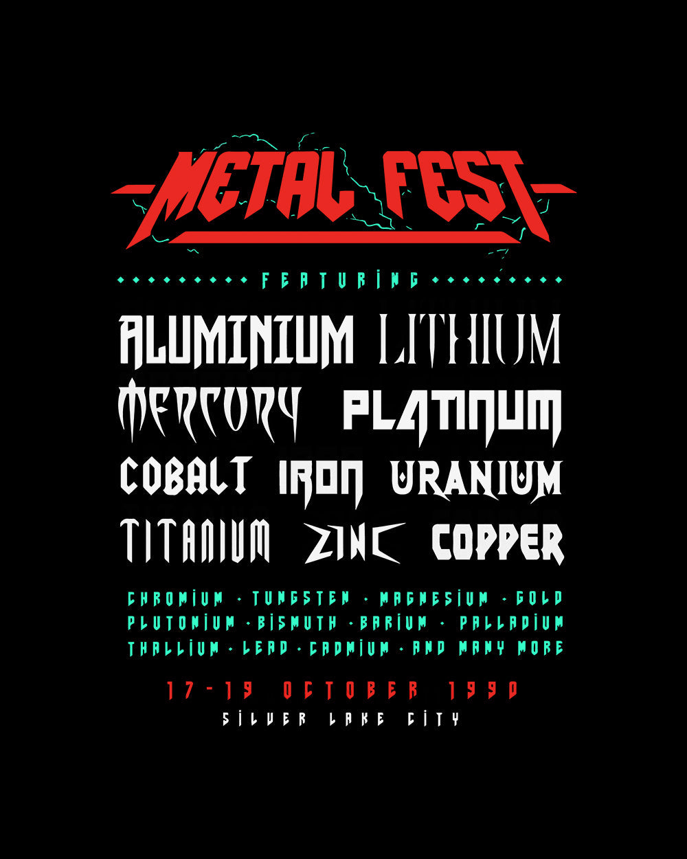 Metal Fest Crop Tee Australia Online #colour_black