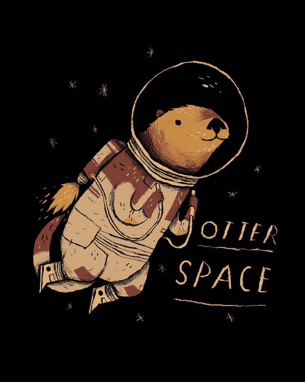 Otter Space Kids T-Shirt Australia Online #colour_black
