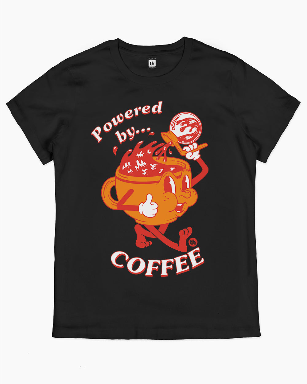 Powered by Coffee T-Shirt Australia Online #colour_black