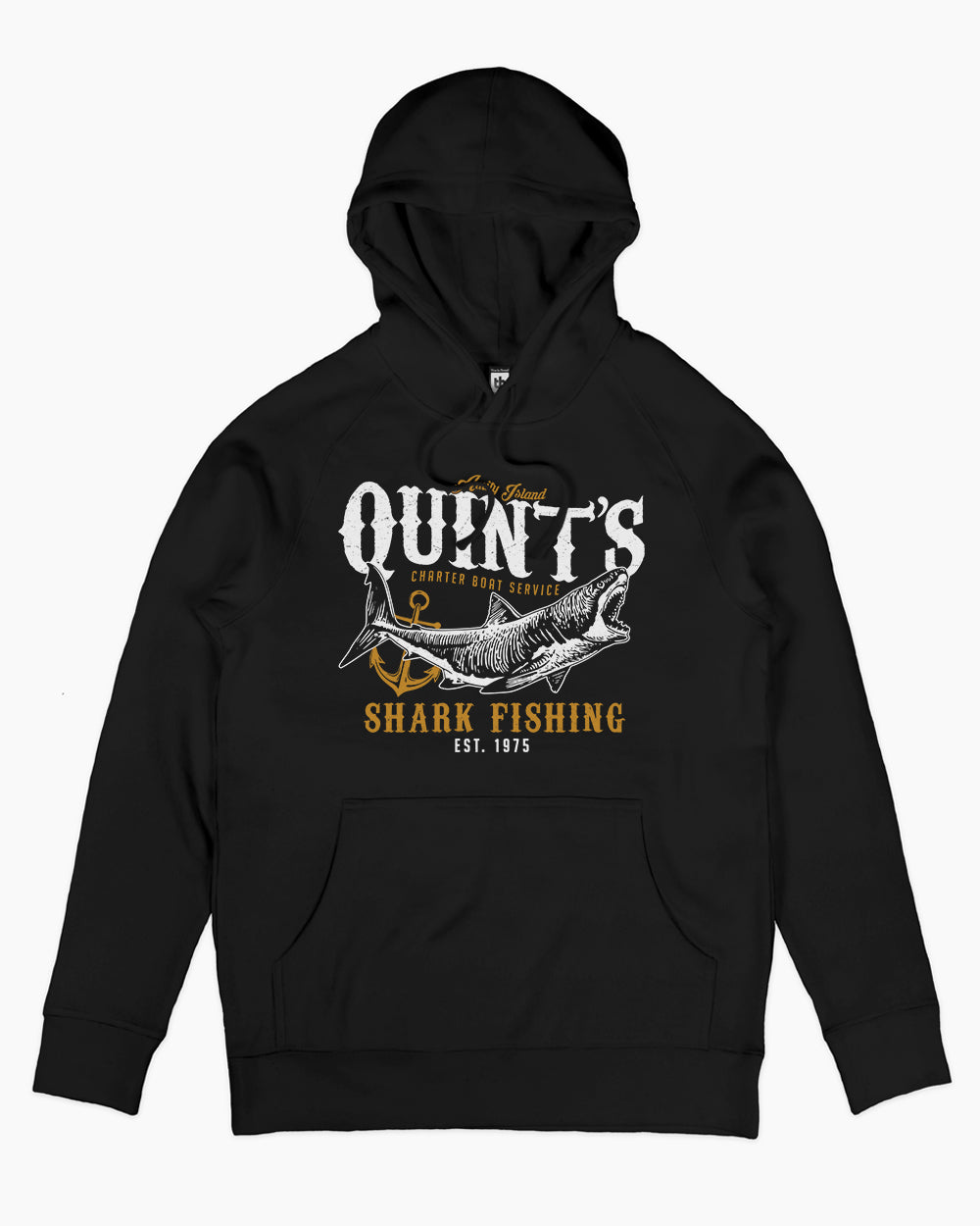 Quint's Shark Fishing Hoodie Australia Online #colour_black