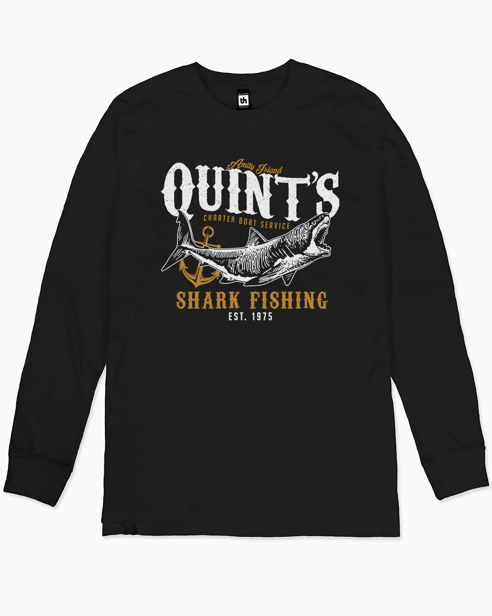 Quint's Shark Fishing Long Sleeve Australia Online #colour_black