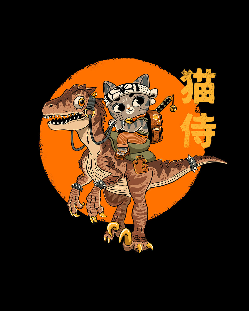 Raptor Samurai Rider T-Shirt Australia Online #colour_black