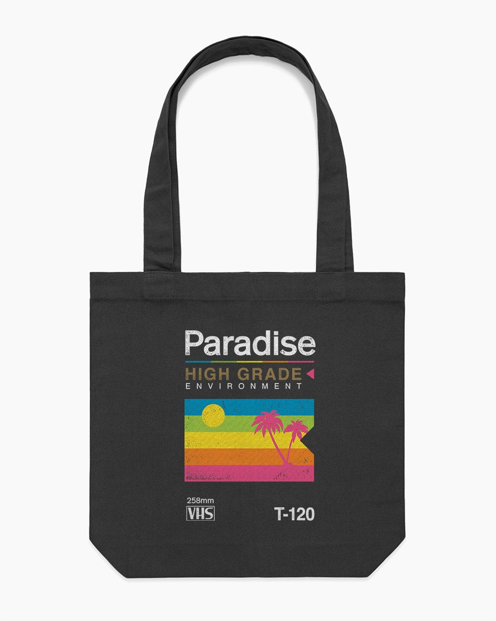 Retro Paradise Tote Bag Australia Online #colour_black