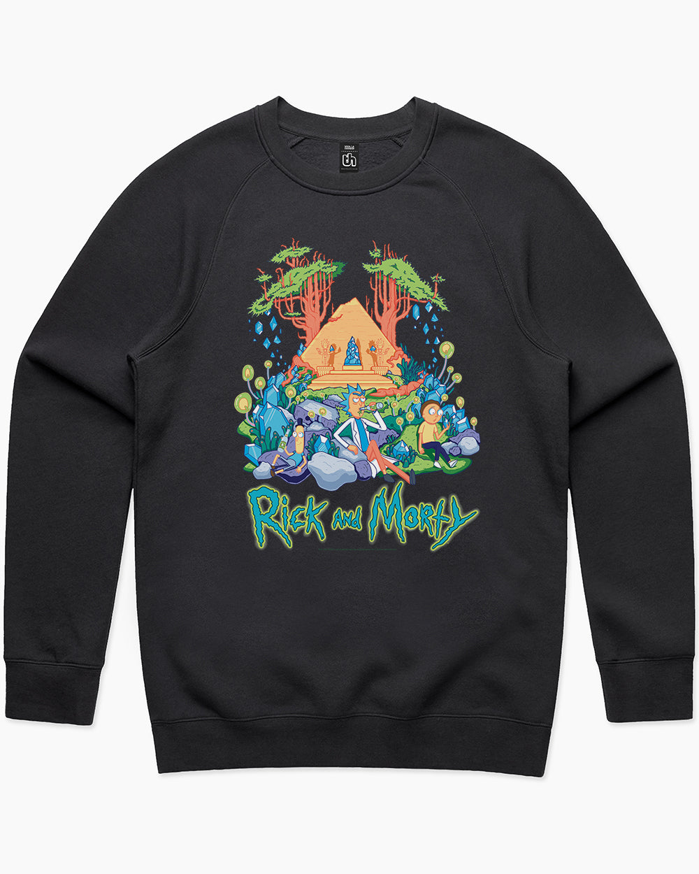 Rick and Morty Rest and Relaxation Sweater Australia Online #colour_black