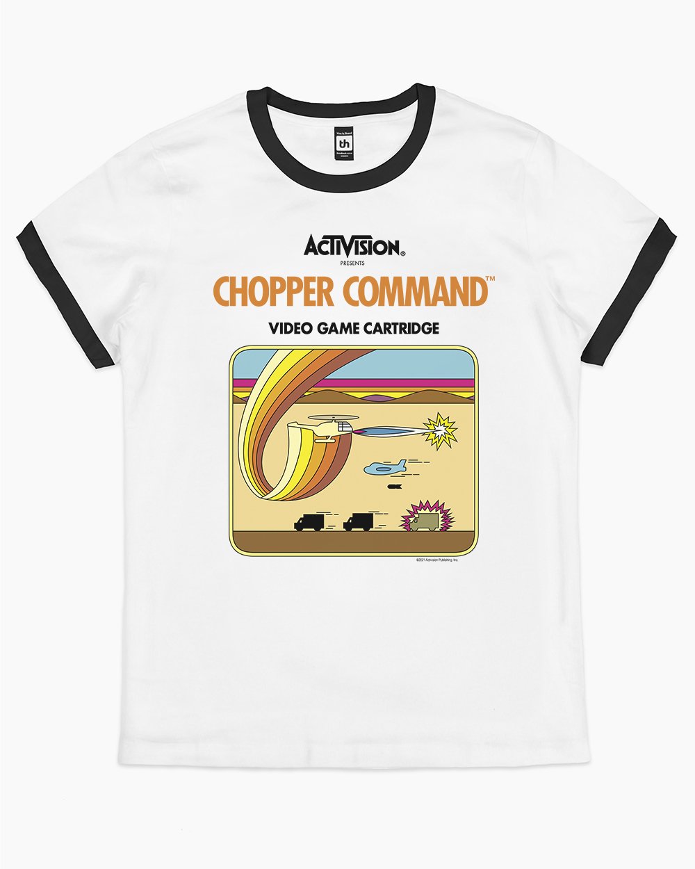 Chopper Command T-Shirt Australia Online #colour_black ringer