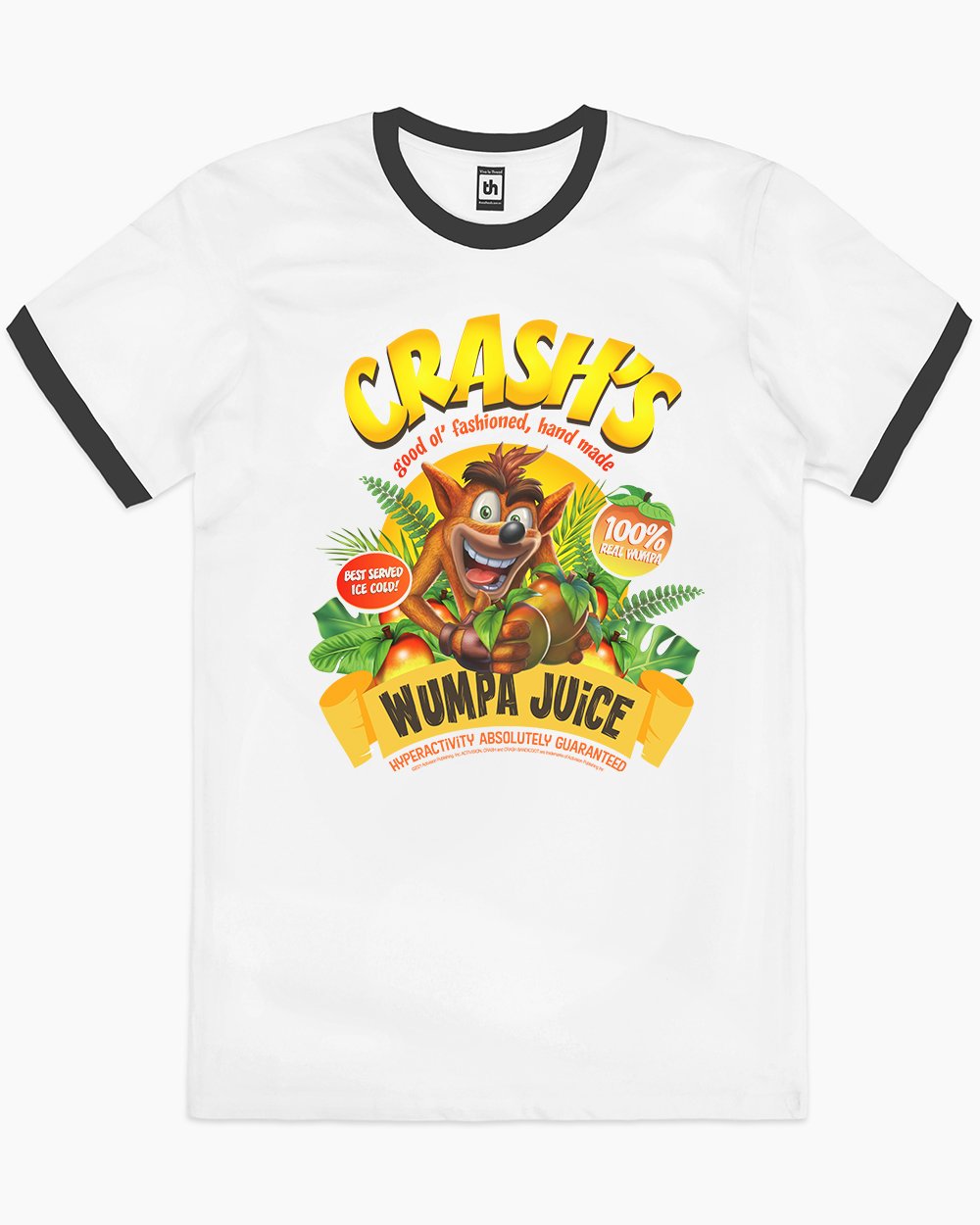 Crash's Wumpa Juice T-Shirt Australia Online #colour_black ringer