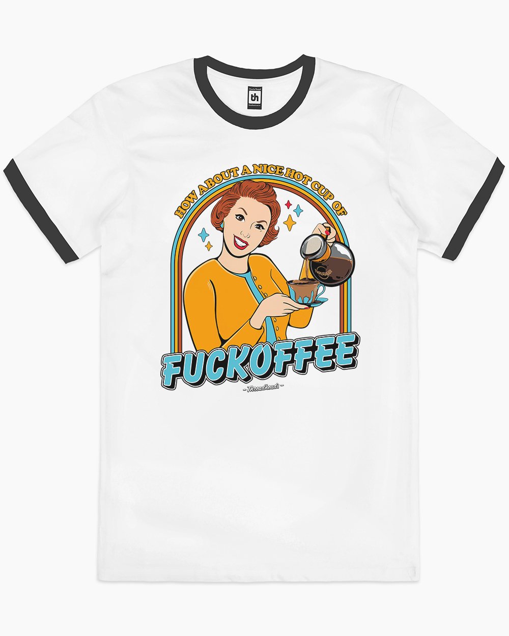 Fuckoffee T-Shirt Australia Online #colour_black ringer