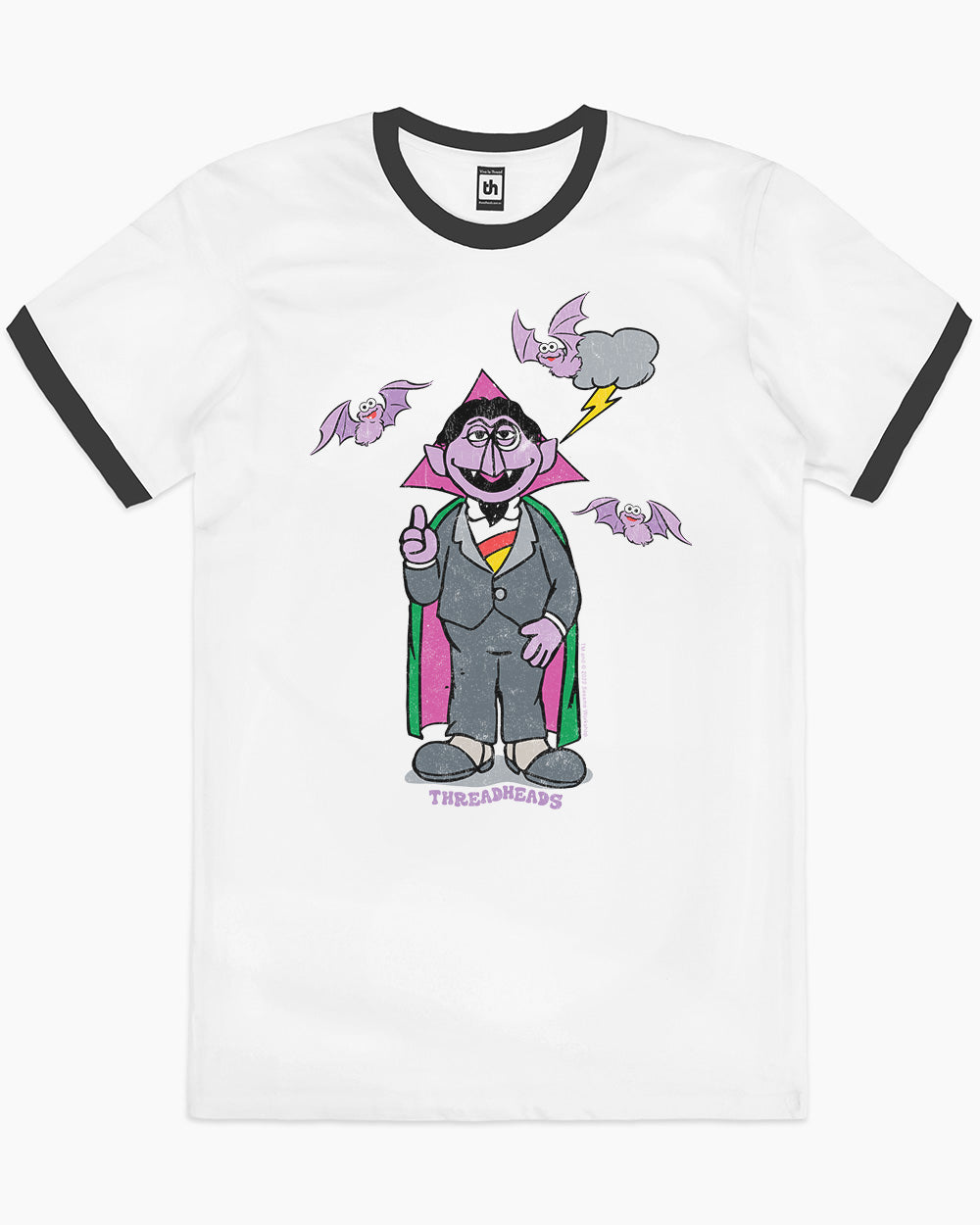 Count Von Count T-Shirt Australia Online #colour_black ringer