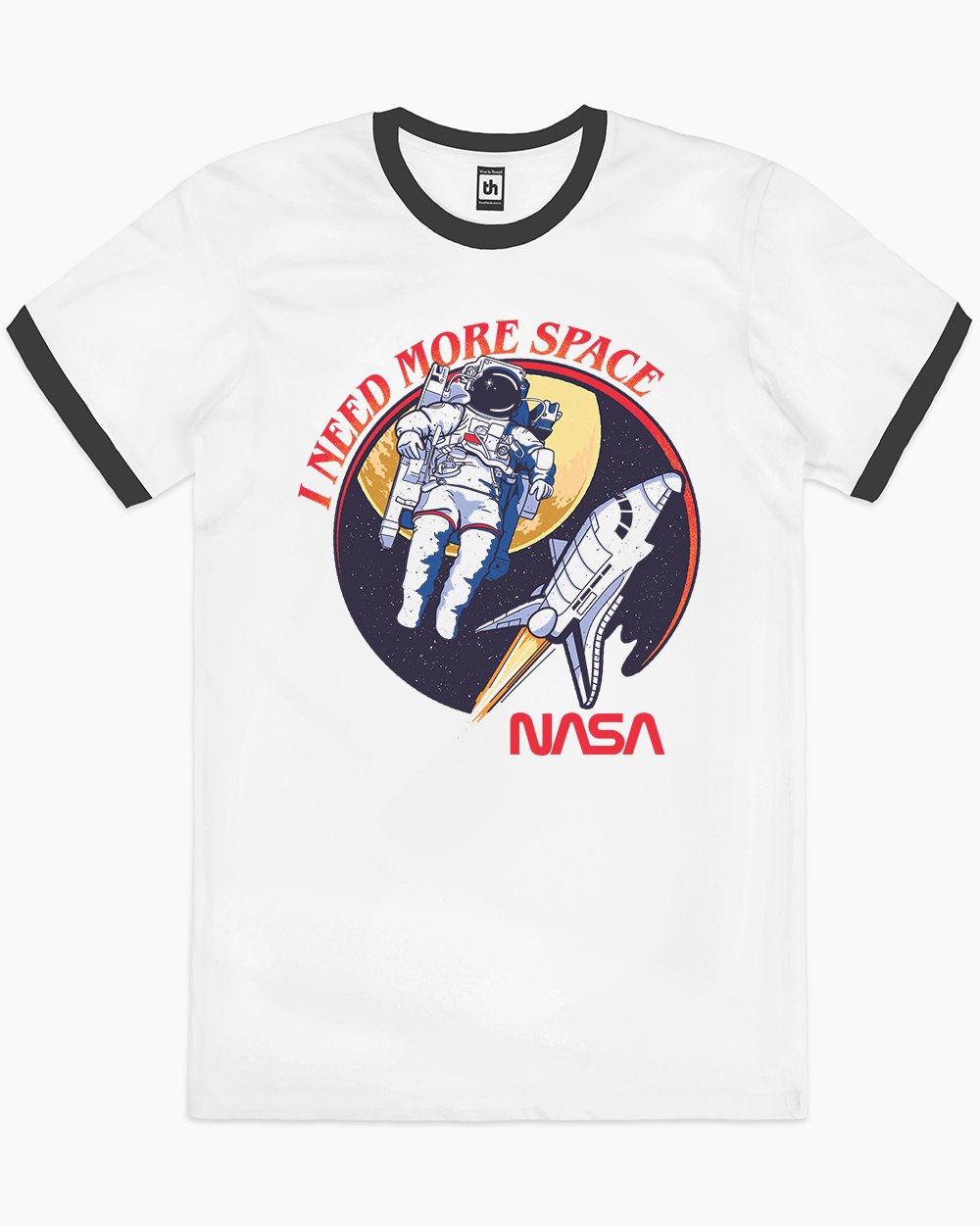NASA I Need More Space T-Shirt Australia Online #colour_black ringer
