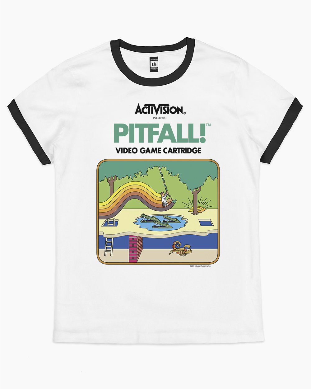 Pitfall T-Shirt Australia Online #colour_black ringer