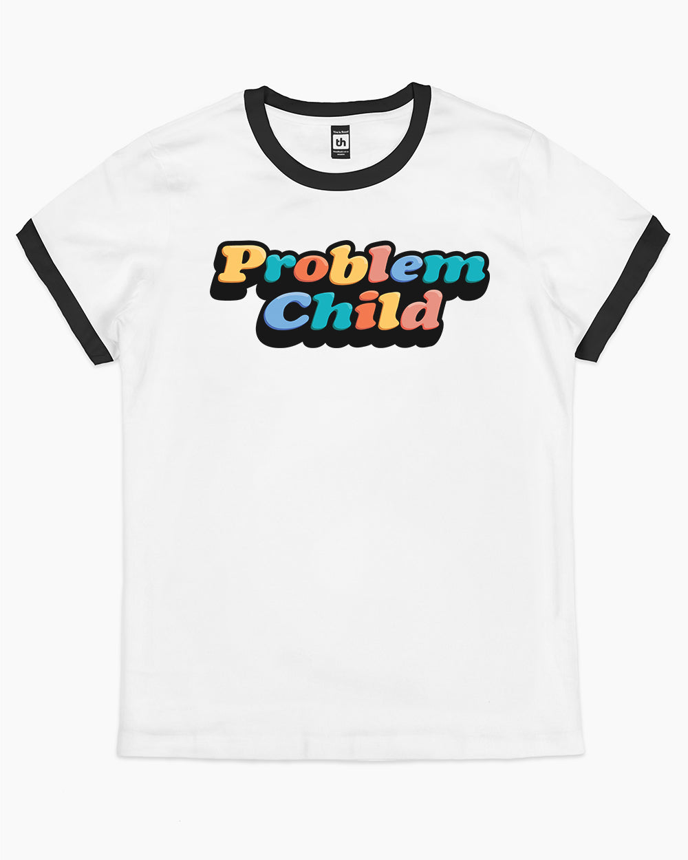 Problem Child T-Shirt Australia Online #colour_black ringer