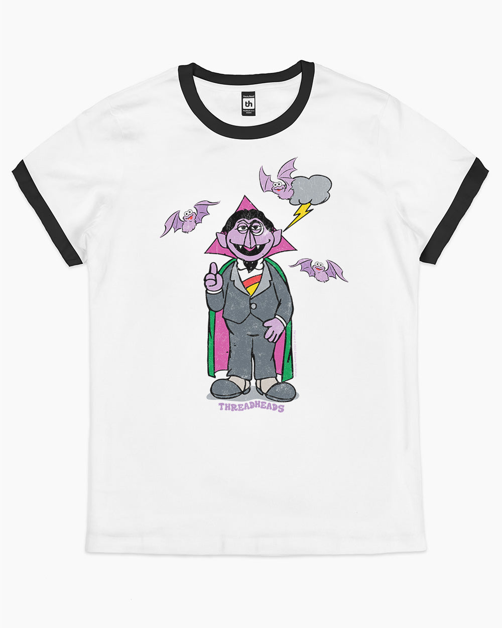Count Von Count T-Shirt Australia Online #colour_black ringer