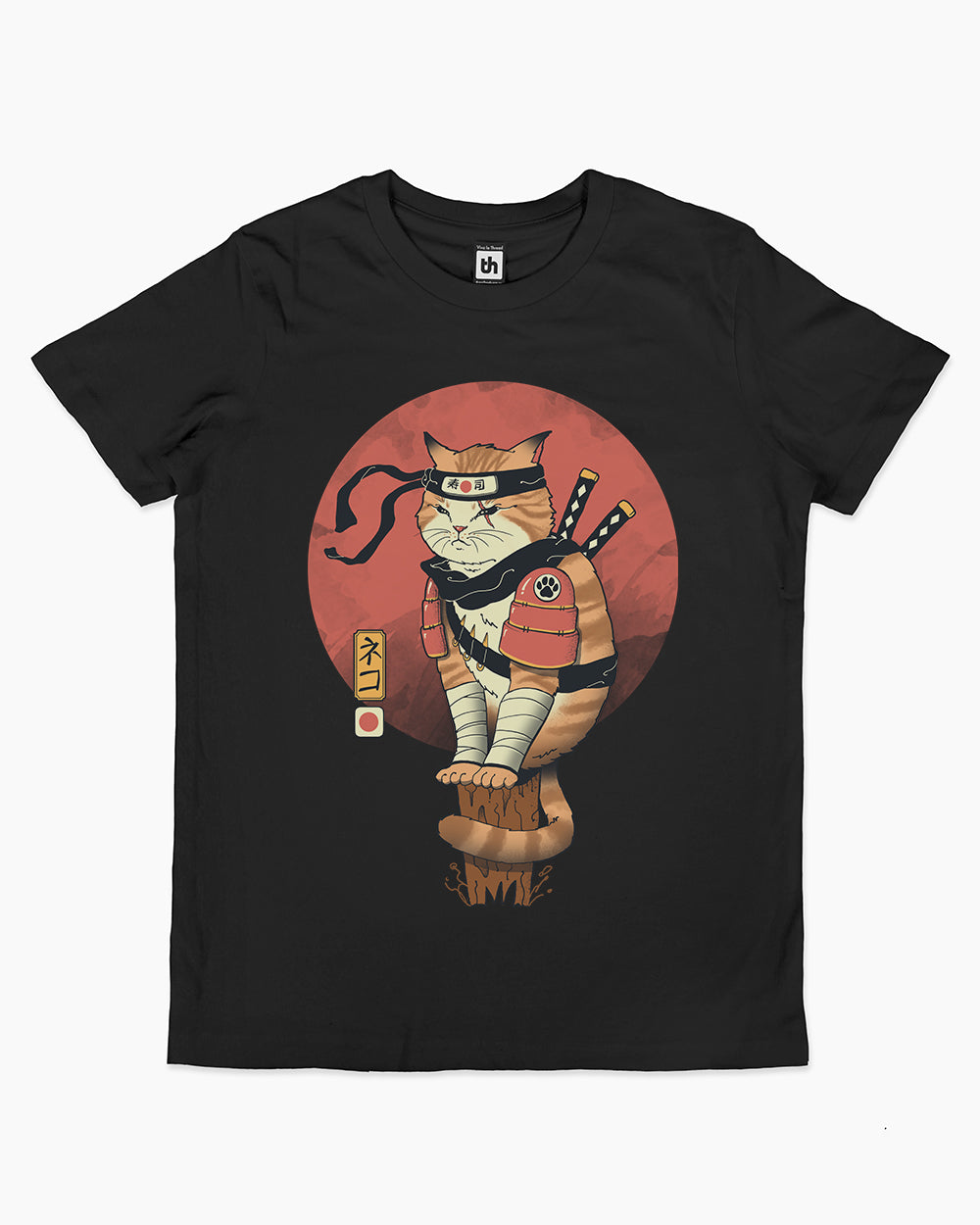 Shinobi Cat Kids T-Shirt | Designed by Vincent Trinidad Art Australia