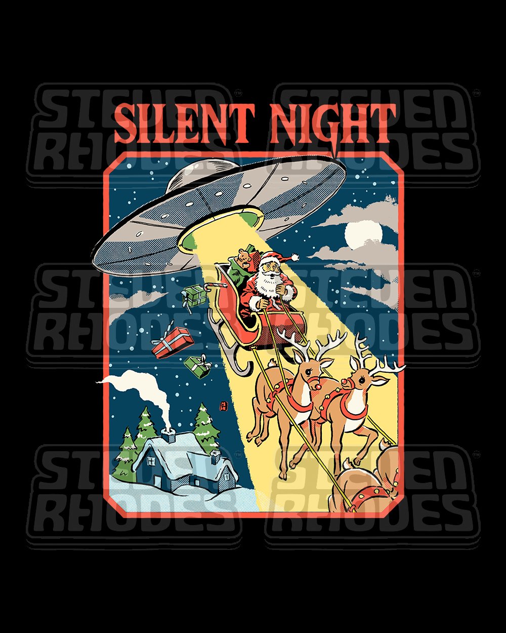 Silent Night T-Shirt Australia Online #colour_black