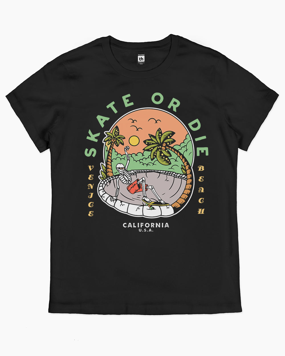 Skate or Die T-Shirt Australia Online #colour_black