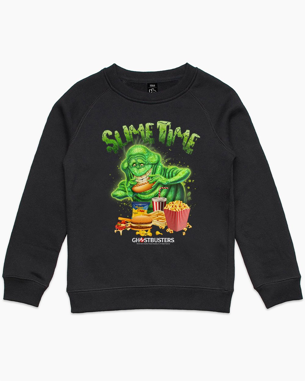 Slimer's Slime Time Kids Sweater Australia Online #colour_black