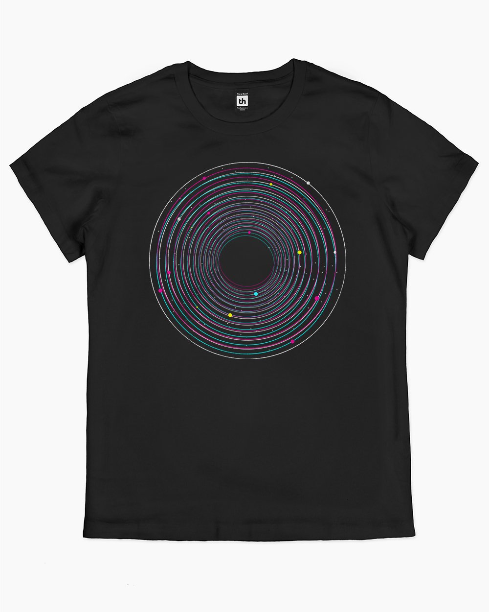 Solar System 80s T-Shirt Australia Online #colour_black