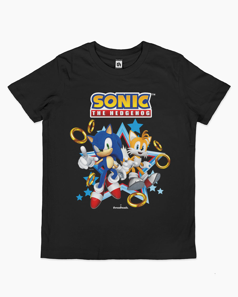 Sonic and Tails Kids T-Shirt Australia Online #colour_black