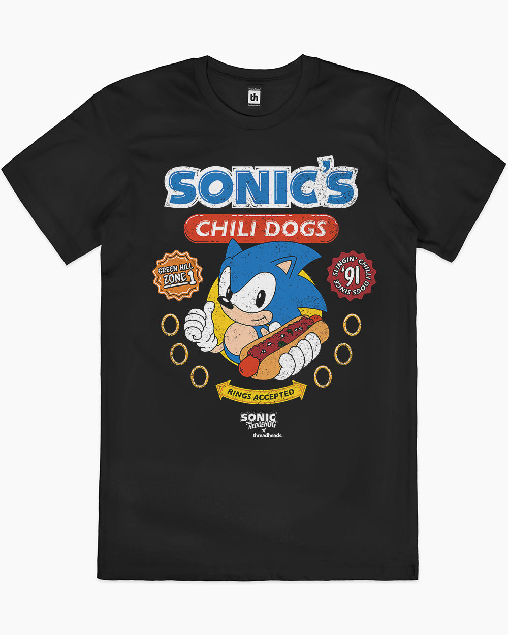 Sonic Chili Dogs T-Shirt Australia Online #colour_black