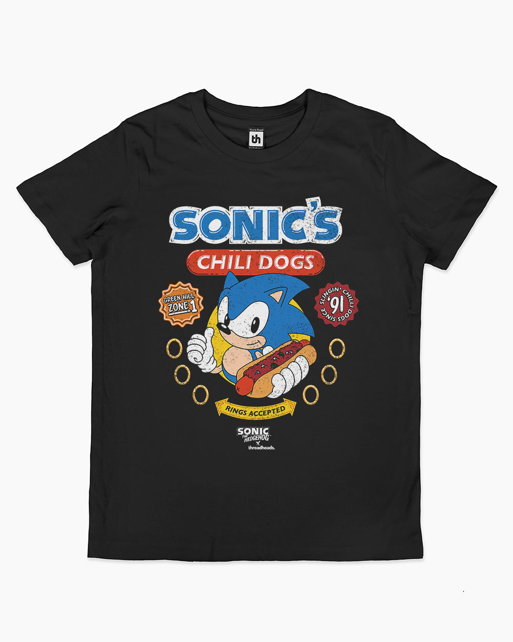 Sonic Chili Dogs Kids T-Shirt Australia Online #colour_black