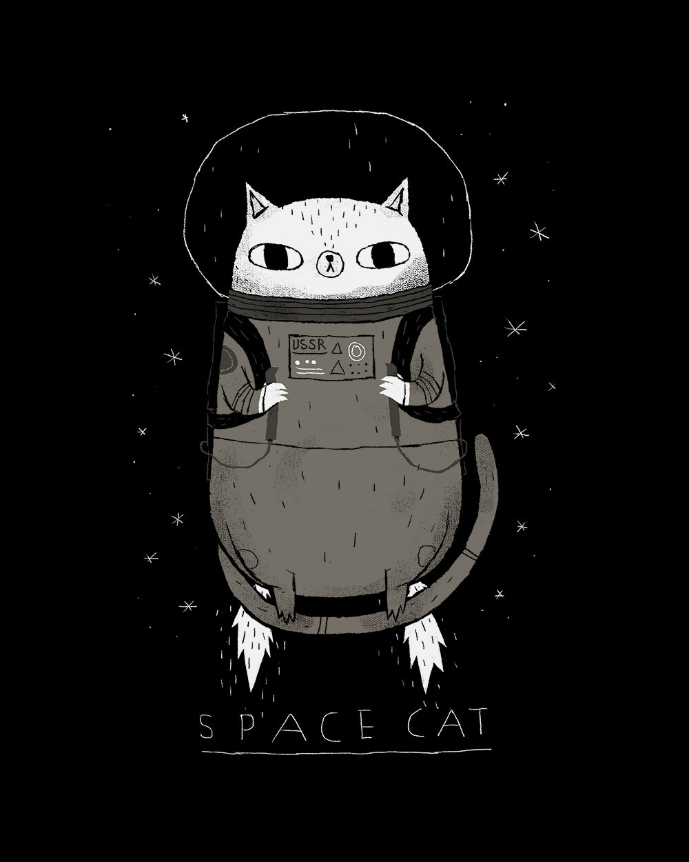 Space Cat Kids T-Shirt Australia Online #colour_black
