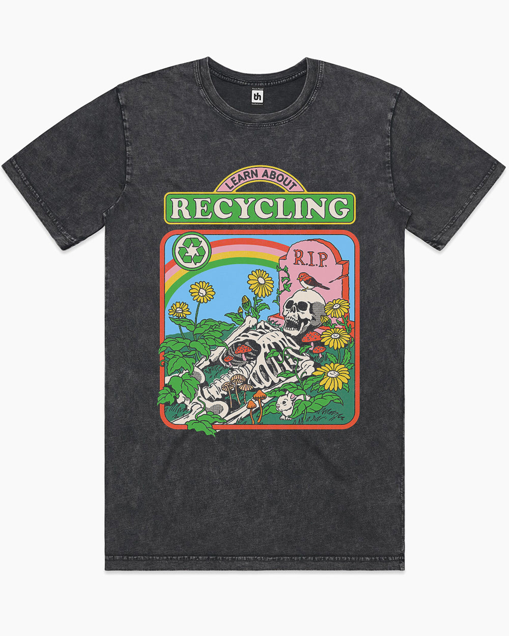 Learn About Recycling Stonewash Tee Australia Online #colour_black stone