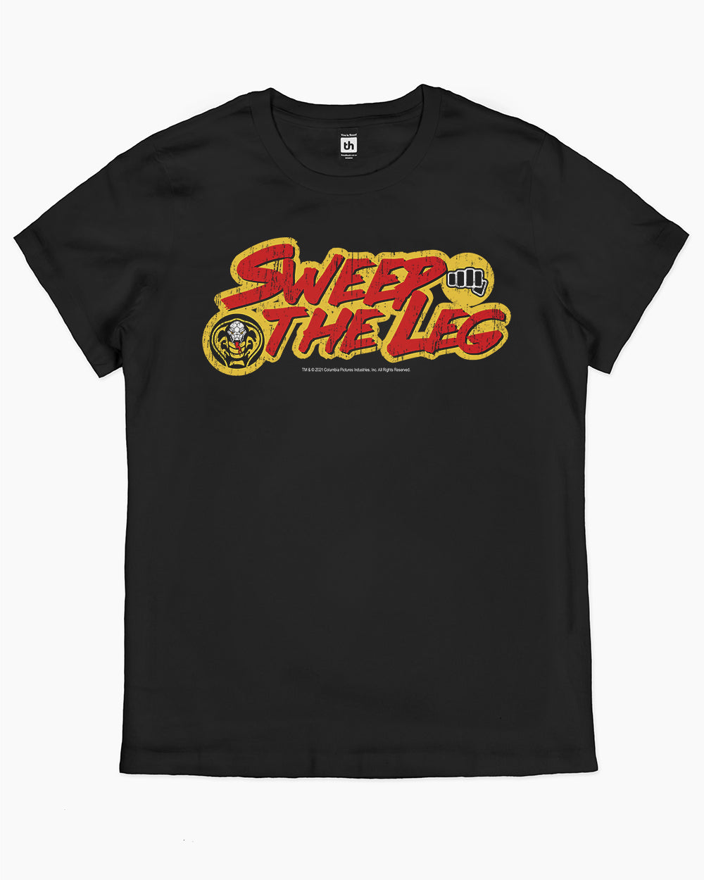 Sweep the Leg Text T-Shirt Australia Online #colour_black