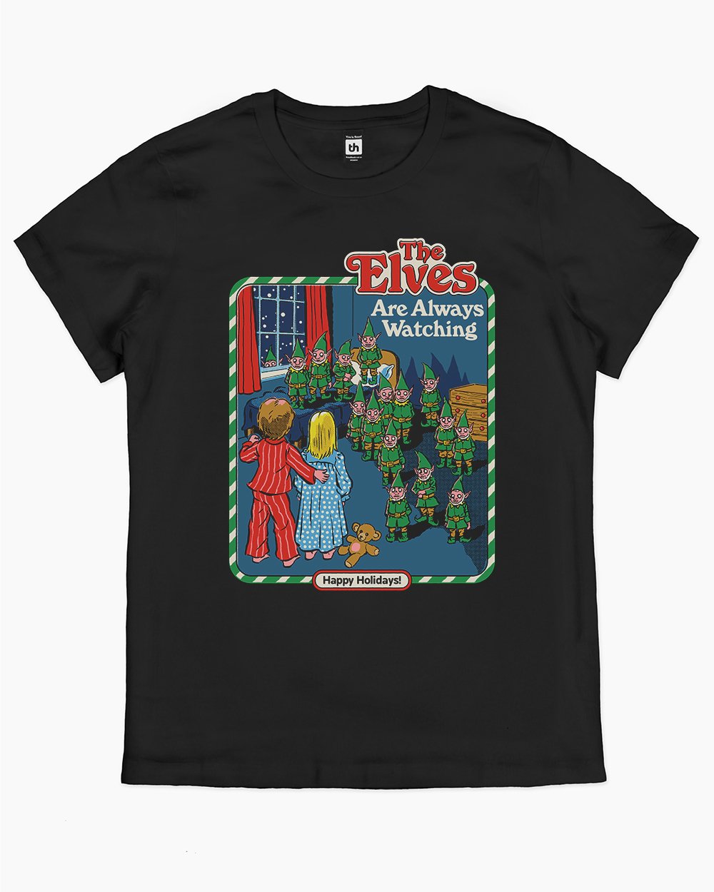 The Elves are Always Watching T-Shirt Australia Online #colour_black