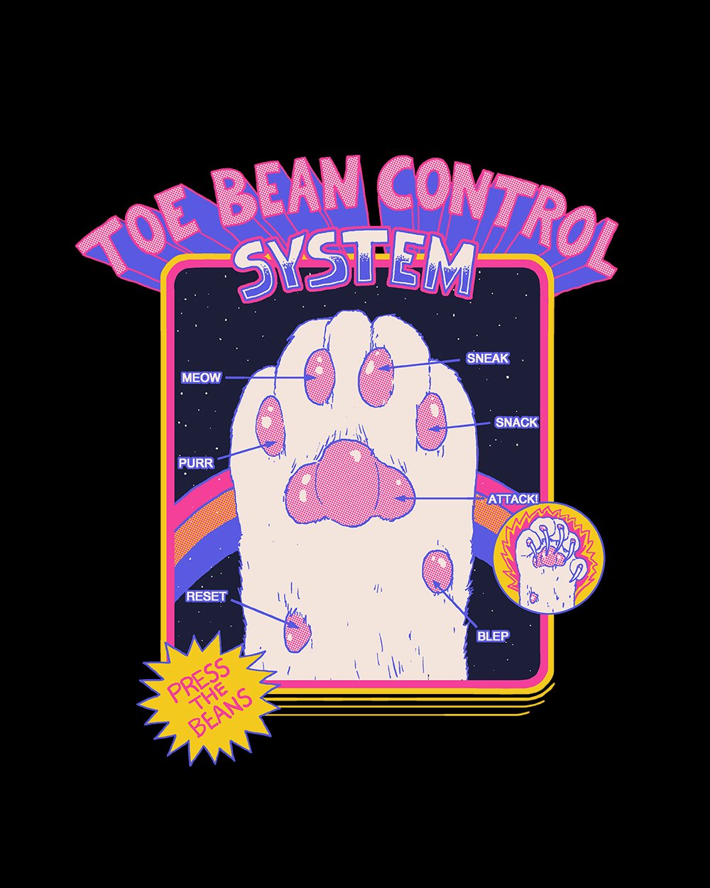 Toe Bean Control System Hoodie Australia Online #colour_black