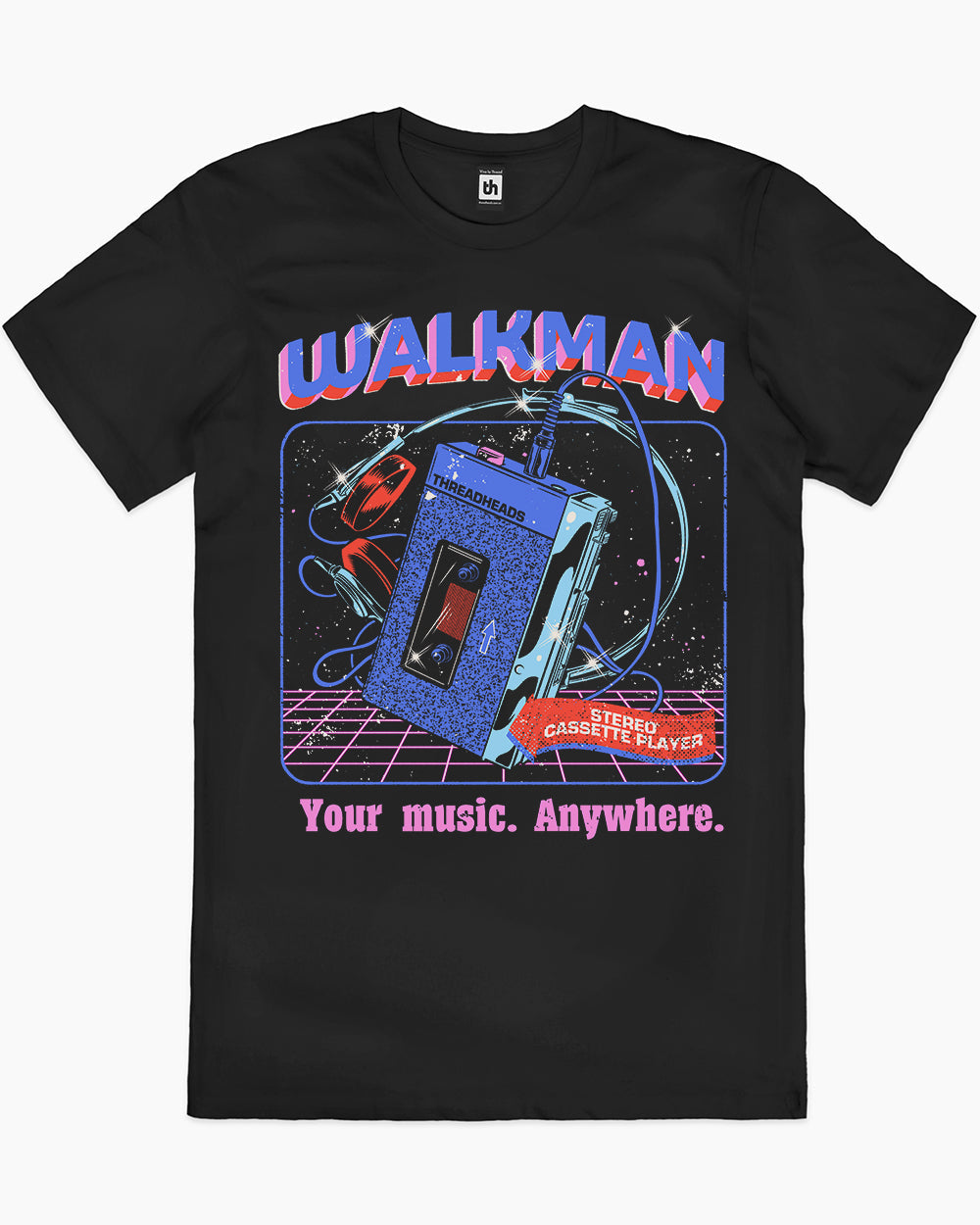 Walkman T-Shirt Australia Online #colour_black