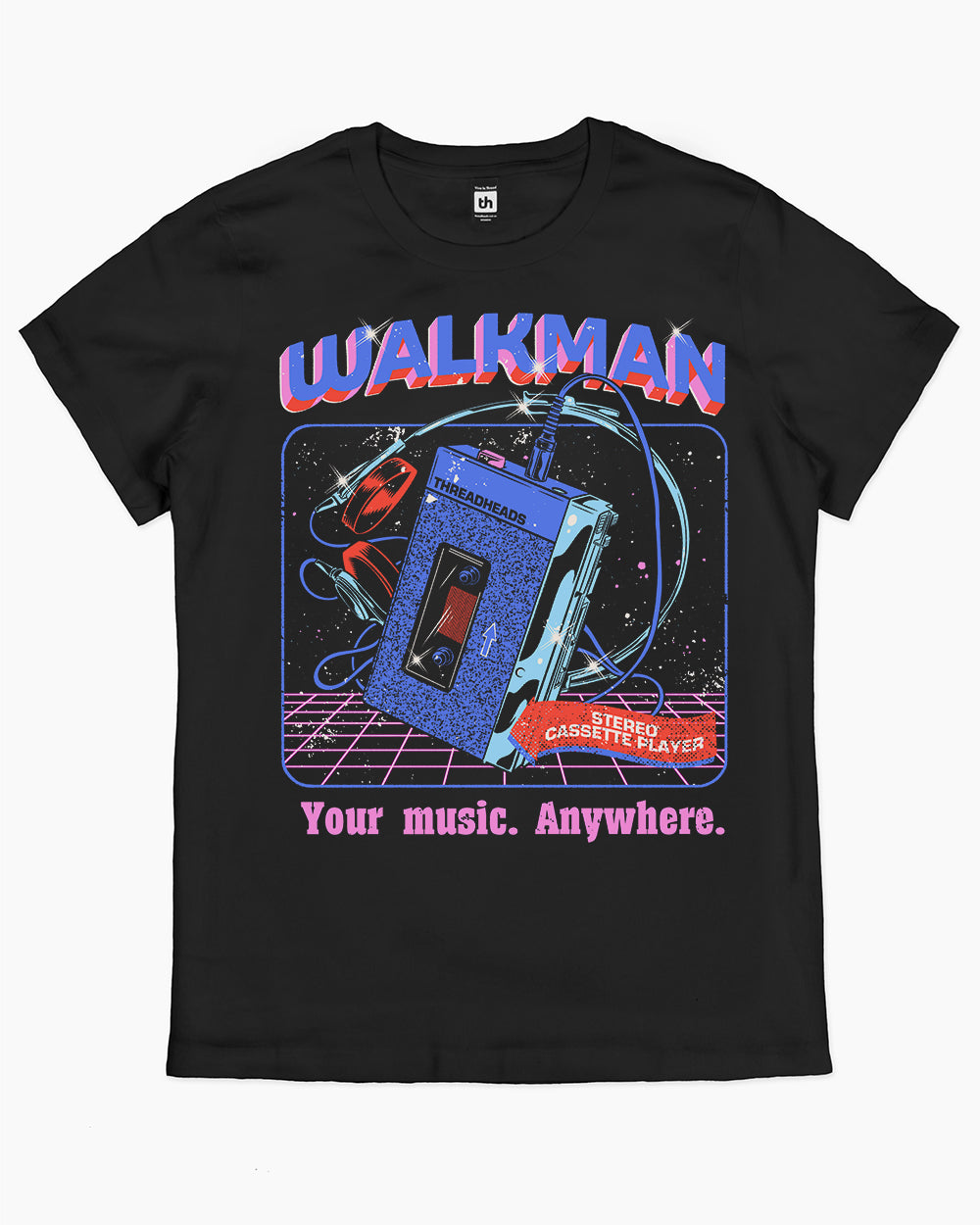 Walkman T-Shirt Australia Online #colour_black