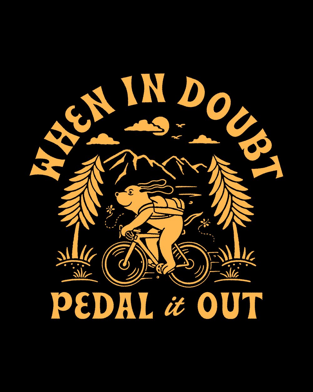 When in Doubt Pedal it Out T-Shirt Australia Online #colour_black