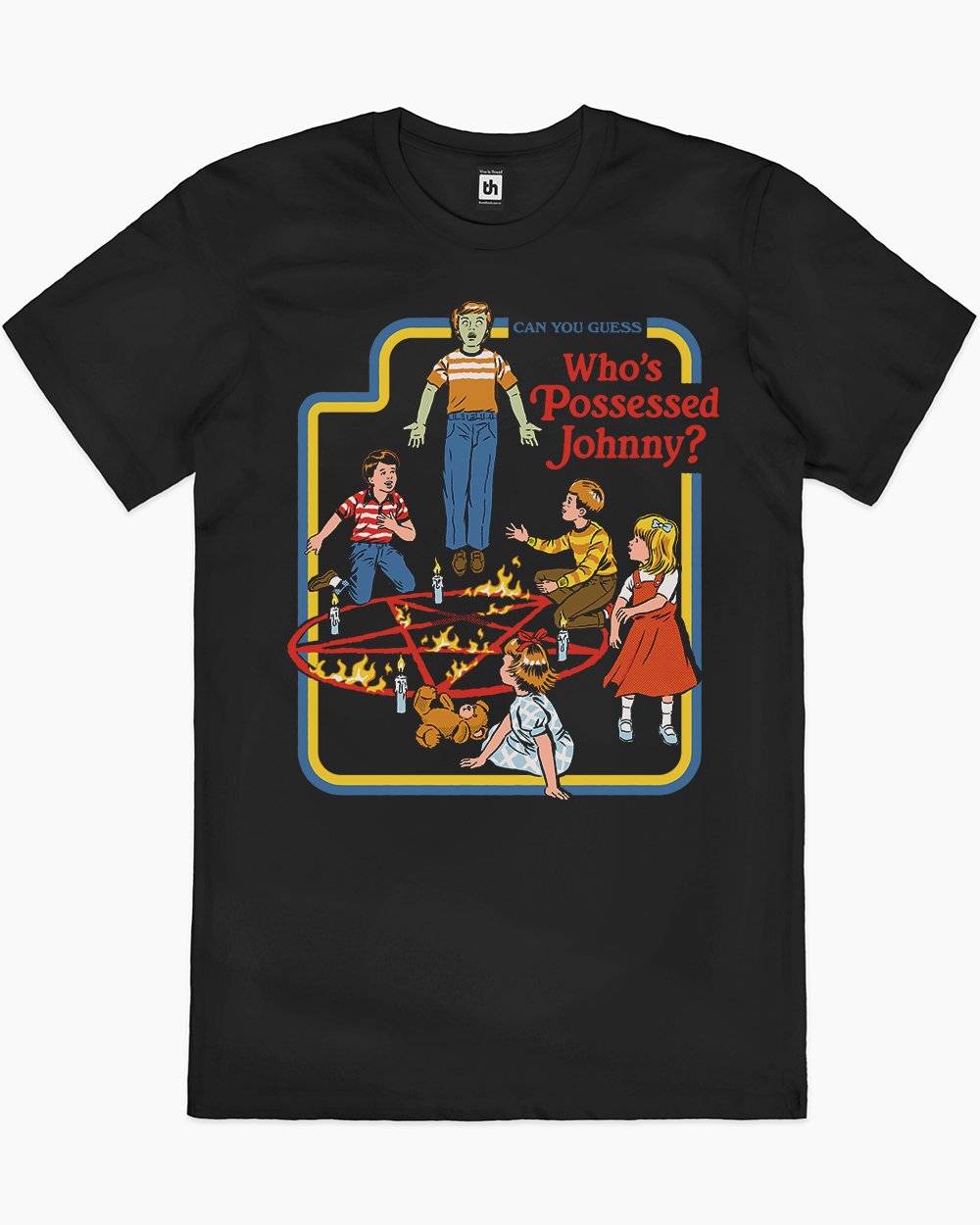 Who's Possessed Johnny? T-Shirt Australia Online #colour_black