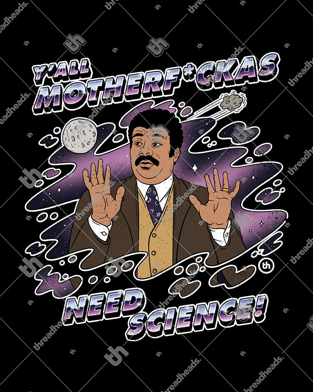 Y'all Motherf-ckers Need Science T-Shirt Australia Online #colour_black