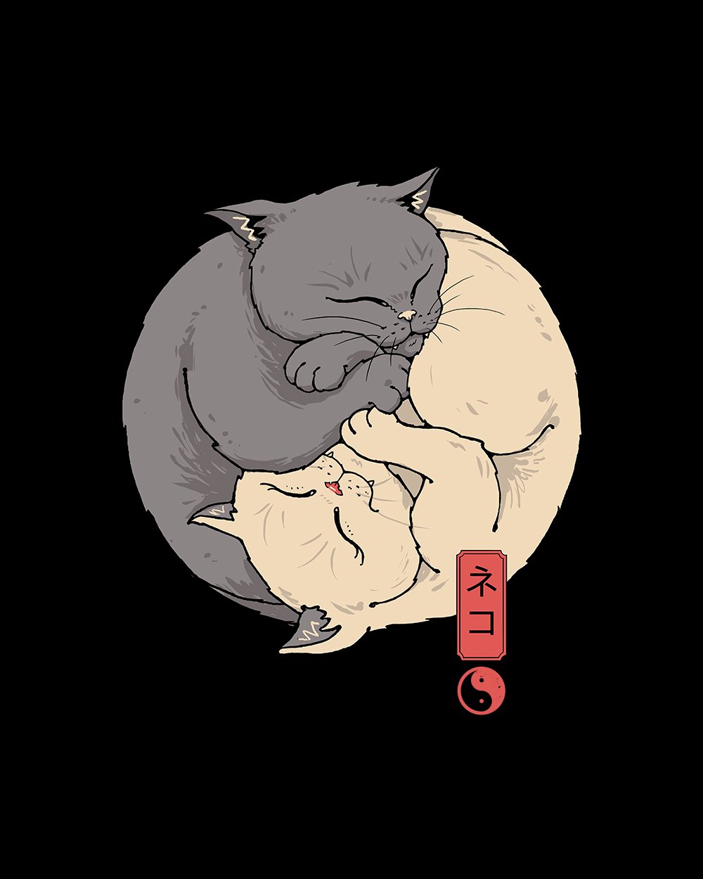 Cat yin yang discount shirt