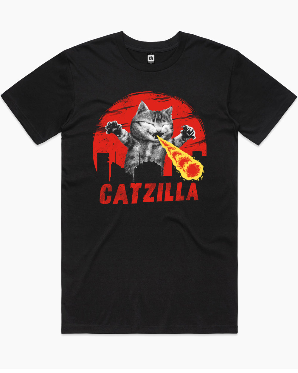Catzilla Fire T-Shirt Australia Online #colour_black