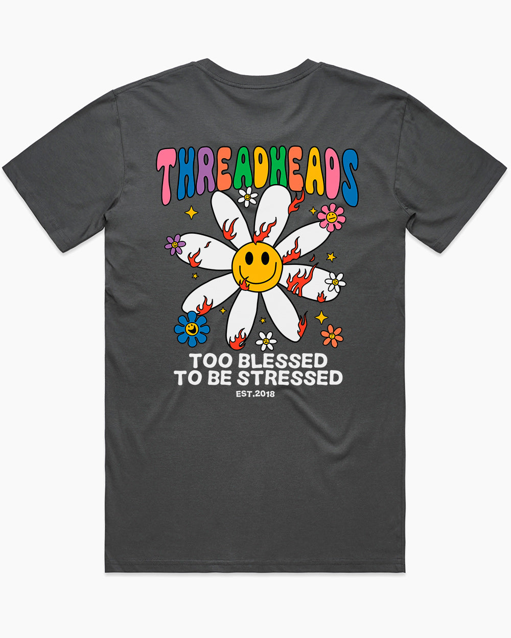 Too Blessed to be Stressed T-Shirt Australia Online #colour_coal
