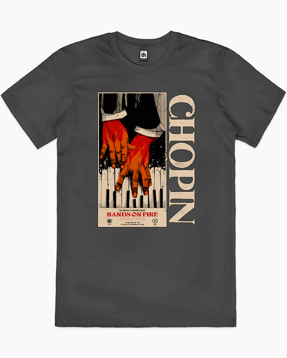 Chopin World Tour T-Shirt Australia Online #colour_coal