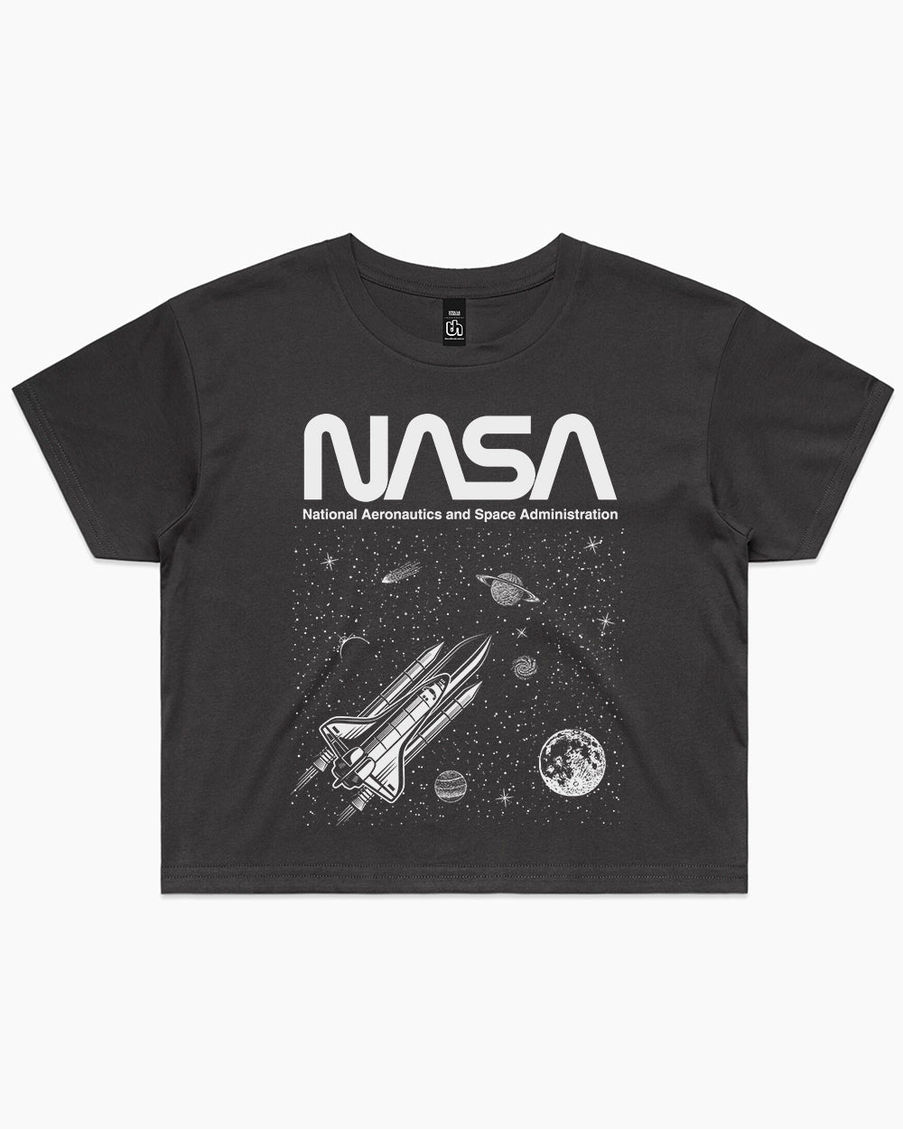 NASA Galaxy Crop Tee Australia Online #colour_coal