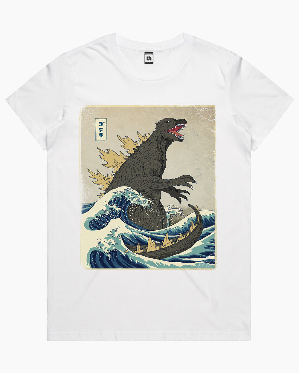 The Great Monster Off Kanagawa T-Shirt Australia Online #colour_white