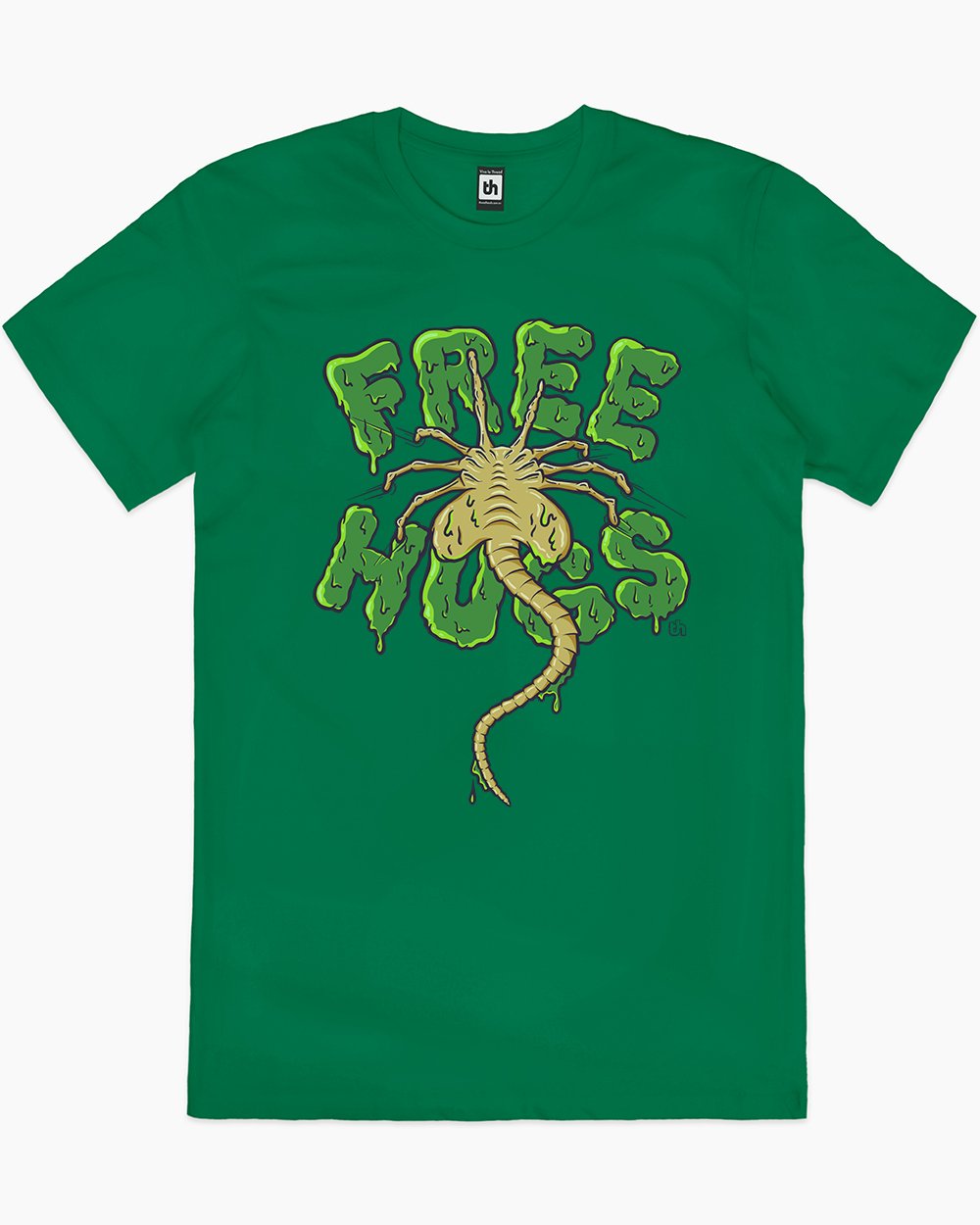 Free Hugs Xenomorph T-Shirt Australia Online #colour_green