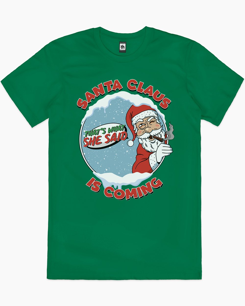Santa is Coming T-Shirt Australia Online #colour_green