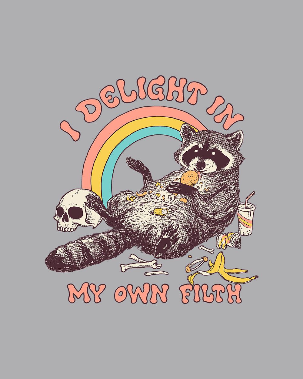 I Delight in My Own Filth T-Shirt Australia Online #colour_grey